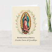 Carte Notre-Dame de Guadalupe Fête Bénédictions Espagnol (Devant)