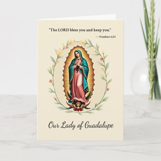 Carte Notre-Dame de Guadalupe La Paix et les Bénédiction (Devant)