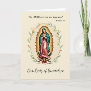 Carte Notre-Dame de Guadalupe La Paix et les Bénédiction