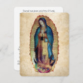 Carte Notre-Dame de Guadalupe, Nuestra Señora de Guadalu (Devant / Derrière)