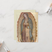 Carte Notre-Dame de Guadalupe (Nuestra Señora) (Virgen) (Devant/Arrière en situation)