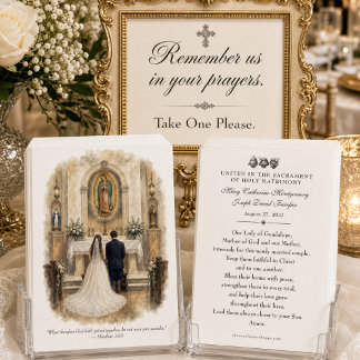Carte Notre-Dame de Guadalupe Prière de Mariage Catholiq