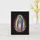 Carte Notre Dame de Guadalupe Vierge Marie (Fleur jaune)