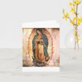 Carte Notre-Dame De Guadalupe Vintage (Fleur jaune)