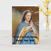 Carte Notre Dame de l'Immaculée Conception (Fleur jaune)