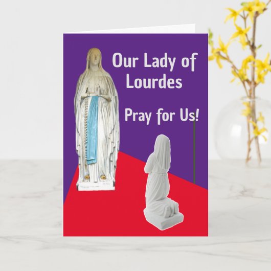 Carte Notre Dame de Lourdes (Fleur jaune)