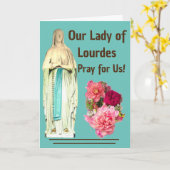 Carte Notre Dame de Lourdes (Fleur jaune)