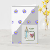 Carte Notre Dame de Lourdes (Fleur jaune)
