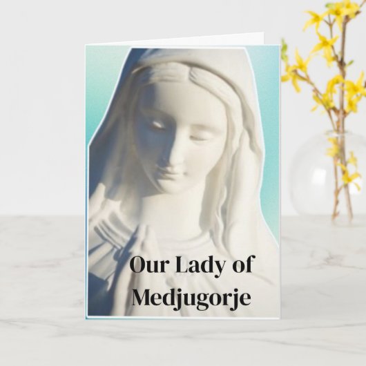 Carte Notre Dame de Medjugorje (Fleur jaune)