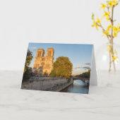 Carte Notre Dame de Paris à l'Heure d'or - Paris, France (Fleur jaune)