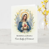 Carte Notre-Dame des Douleurs Couronne de Fête des Bénéd (Fleur jaune)