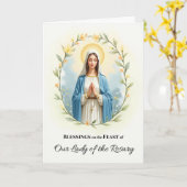 Carte Notre-Dame du Rosaire Fête des Bénédictions de la  (Fleur jaune)