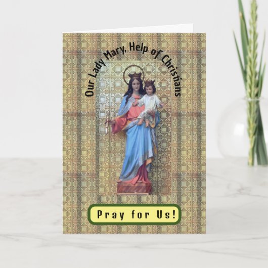 Carte Notre-Dame Marie, Aide des chrétiens (Devant)