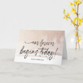 Carte Notre Forever commence aujourd'hui Mariée Mariage (Fleur jaune)