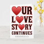 Carte Notre histoire d'amour continue (Fleur jaune)