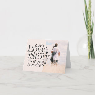 Carte Notre histoire d'amour Typographie de la Saint Val