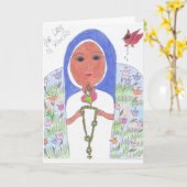 Carte Notre Madame de l'amour de Kibeho (Fleur jaune)