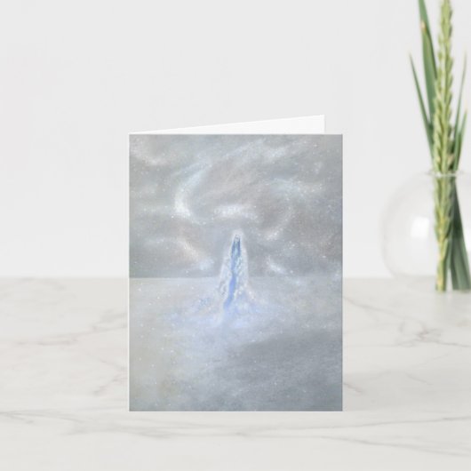 Carte Notre Madame des neige avec le poème (Devant)