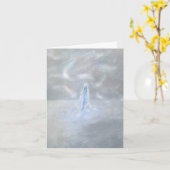 Carte Notre Madame des neige avec le poème (Fleur jaune)