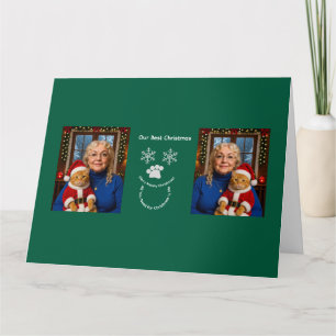 Carte Notre meilleur Noël personnalisé, Photo de chat
