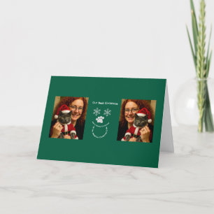 Carte Notre meilleur Noël personnalisé, Photo de chat