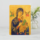 Carte Notre Mère aide perpétuelle avec la prière (Debout devant)