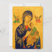 Carte Notre Mère aide perpétuelle avec la prière (Devant)