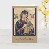 Carte Notre Mère de l'aide perpétuelle Bienheureuse Vier (Fleur jaune)