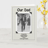 Carte Notre papa - le vieil anniversaire de pet (Fleur jaune)