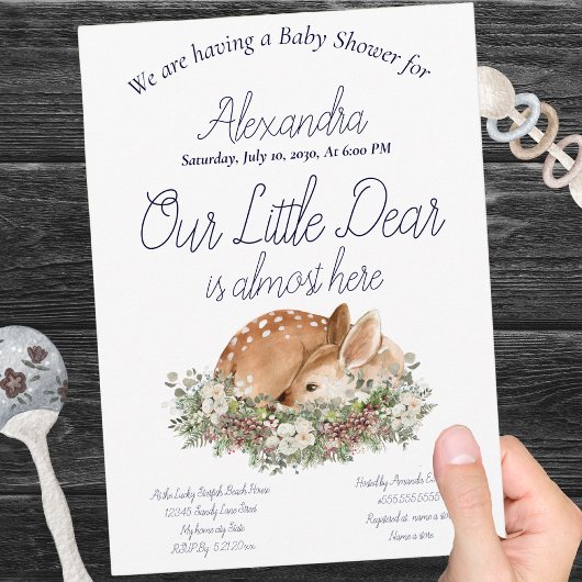 Carte Notre petit Cher Cher Bois Bois Roses Blanches Pin