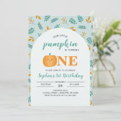 Carte Notre Petit Citrouille 1er anniversaire (Debout devant)