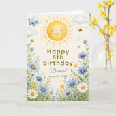 Carte Notre Petit Rayon de Soleil (Fleur jaune)