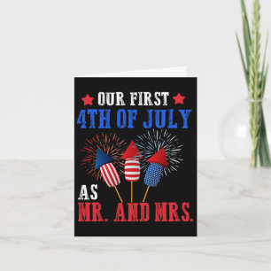 Carte Notre premier 4 juillet en tant que couple M. Mme 