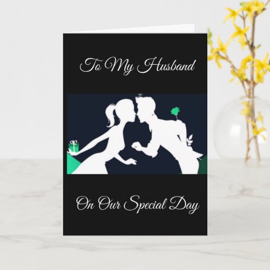 CARTE ***NOTRE PREMIER ANNIVERSAIRE*** SENTEZ L'AMOUR (Fleur jaune)