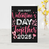 Carte Notre premier jour de la Saint-Valentin ensemble 2 (Fleur jaune)