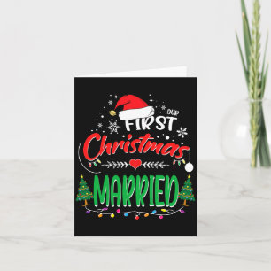 Carte Notre Premier Noël Mariés Jeune Marié Monsieur Et