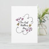 Carte Notre première fête des mères (Debout devant)