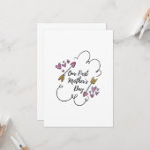 Carte Notre première fête des mères (Devant/Arrière en situation)