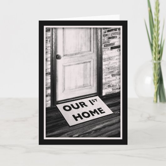 Carte notre première photo de natte de porte d'entrée (Devant)