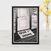 Carte notre première photo de natte de porte d'entrée (Fleur jaune)