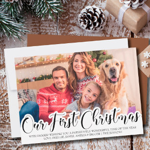 Carte Notre première photo unique de Noël