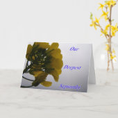 Carte Notre profonde sympathie (Fleur jaune)