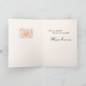 Carte Notre rose orange d'anniversaire (Intérieur)