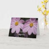 Carte Notre sympathie (Fleur jaune)