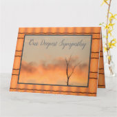 Carte Notre sympathie la plus profonde (Fleur jaune)