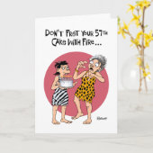 Carte N'oublie pas 57ème anniversaire (Fleur jaune)