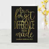 Carte N'Oubliez Jamais La Différence Appréciation (Fleur jaune)