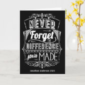 Carte N'Oubliez Jamais La Différence Appréciation (Fleur jaune)