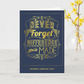 Carte N'Oubliez Jamais La Différence Que Vous Avez Faite (Fleur jaune)