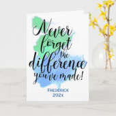 Carte N'oubliez jamais la différence que vous avez faite (Fleur jaune)